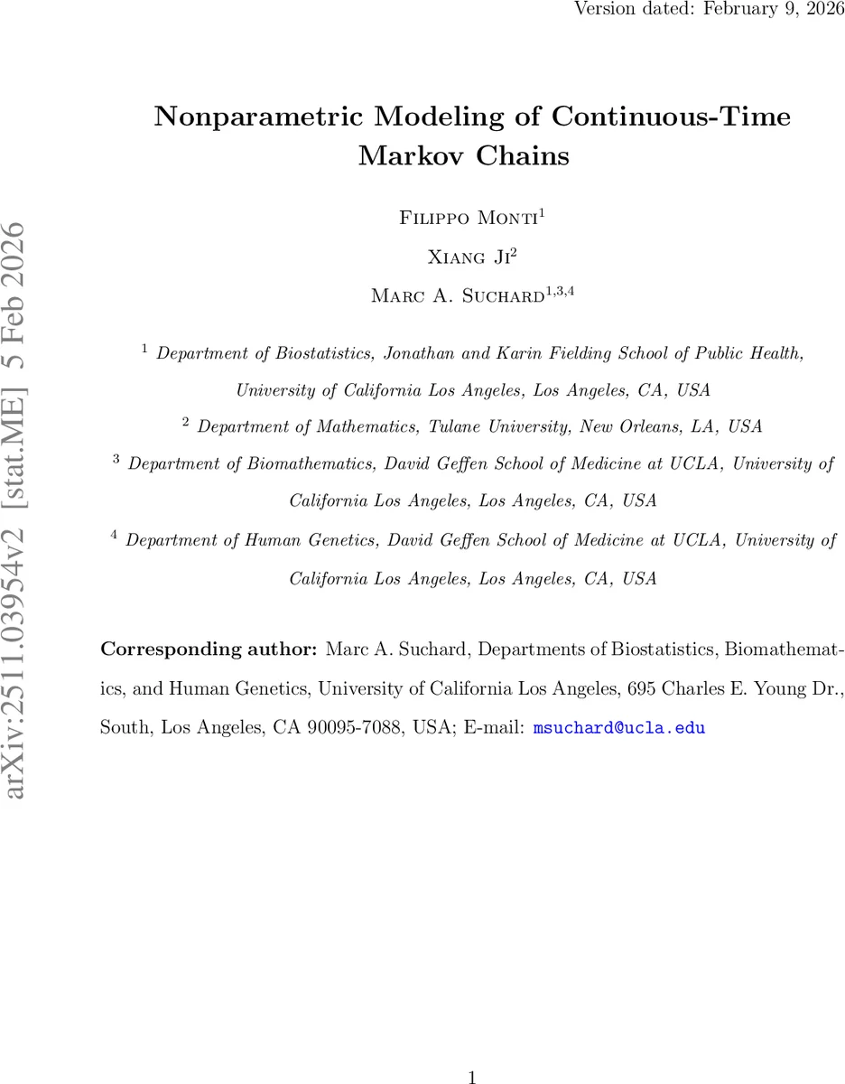 Nonparametric Modeling of Continuous-Time Markov Chains