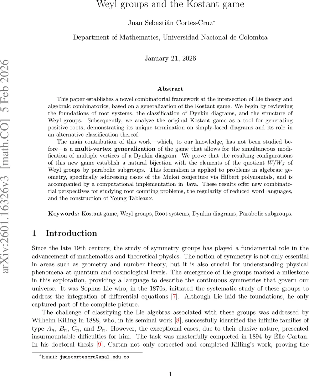 Weyl groups and the Kostant game