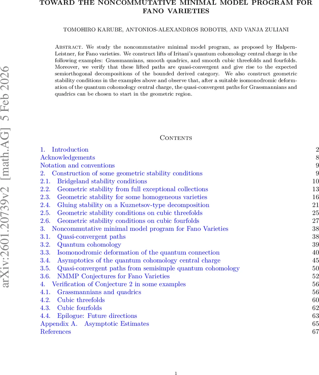 Toward the noncommutative minimal model program for Fano varieties