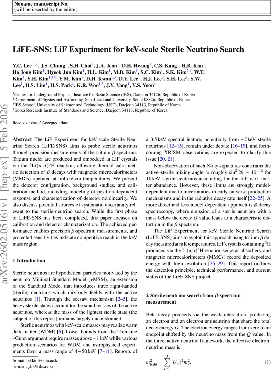 LiFE-SNS: LiF Experiment for keV-scale Sterile Neutrino Search