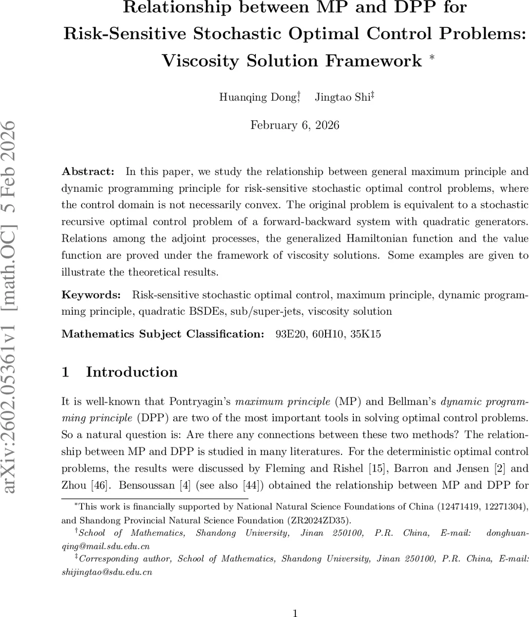 Relationship between MP and DPP for Risk-Sensitive Stochastic Optimal Control Problems: Viscosity Solution Framework