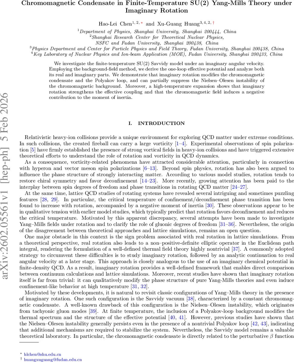 Chromomagnetic Condensate in Finite-Temperature SU(2) Yang-Mills Theory under Imaginary Rotation