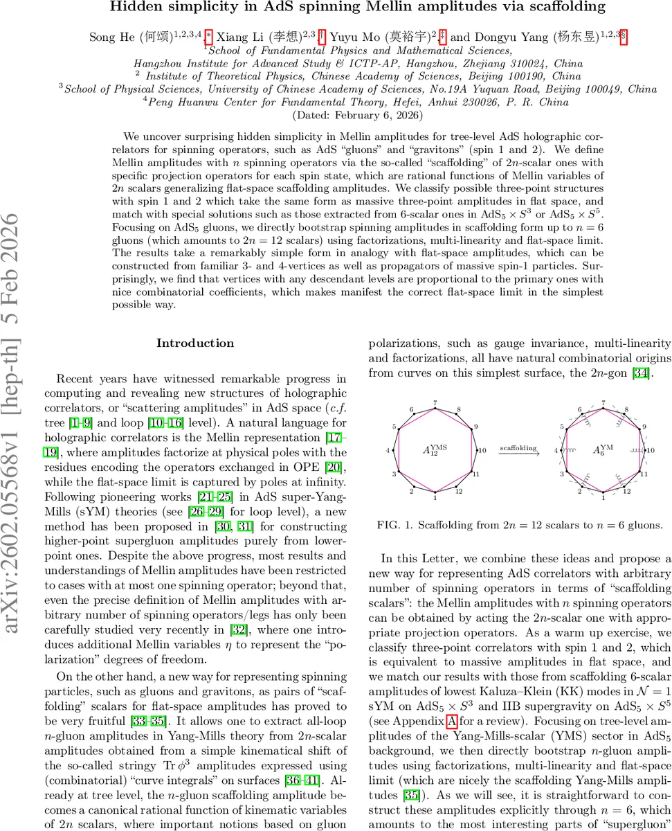 Hidden simplicity in AdS spinning Mellin amplitudes via scaffolding