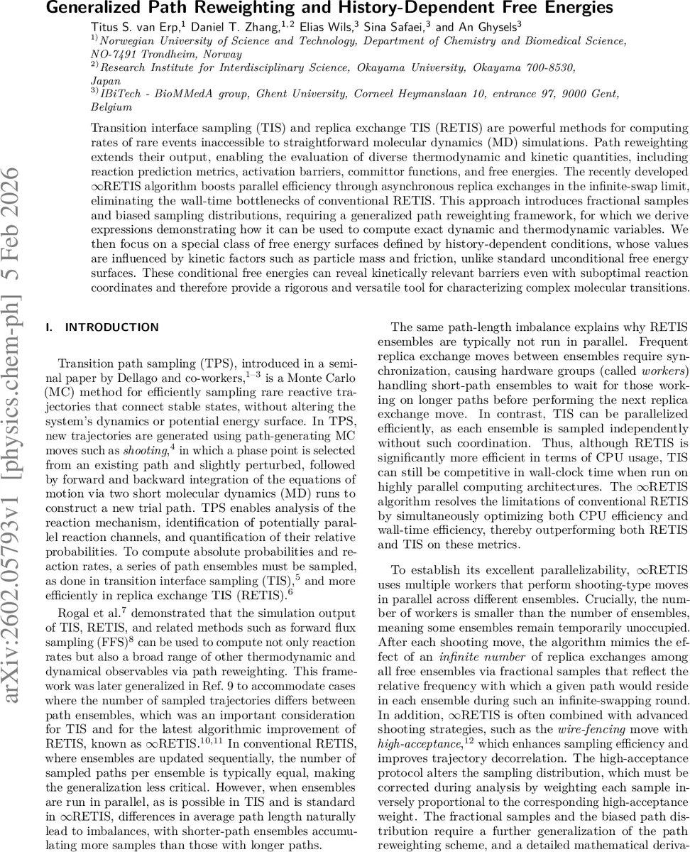 Generalized Path Reweighting and History-Dependent Free Energies