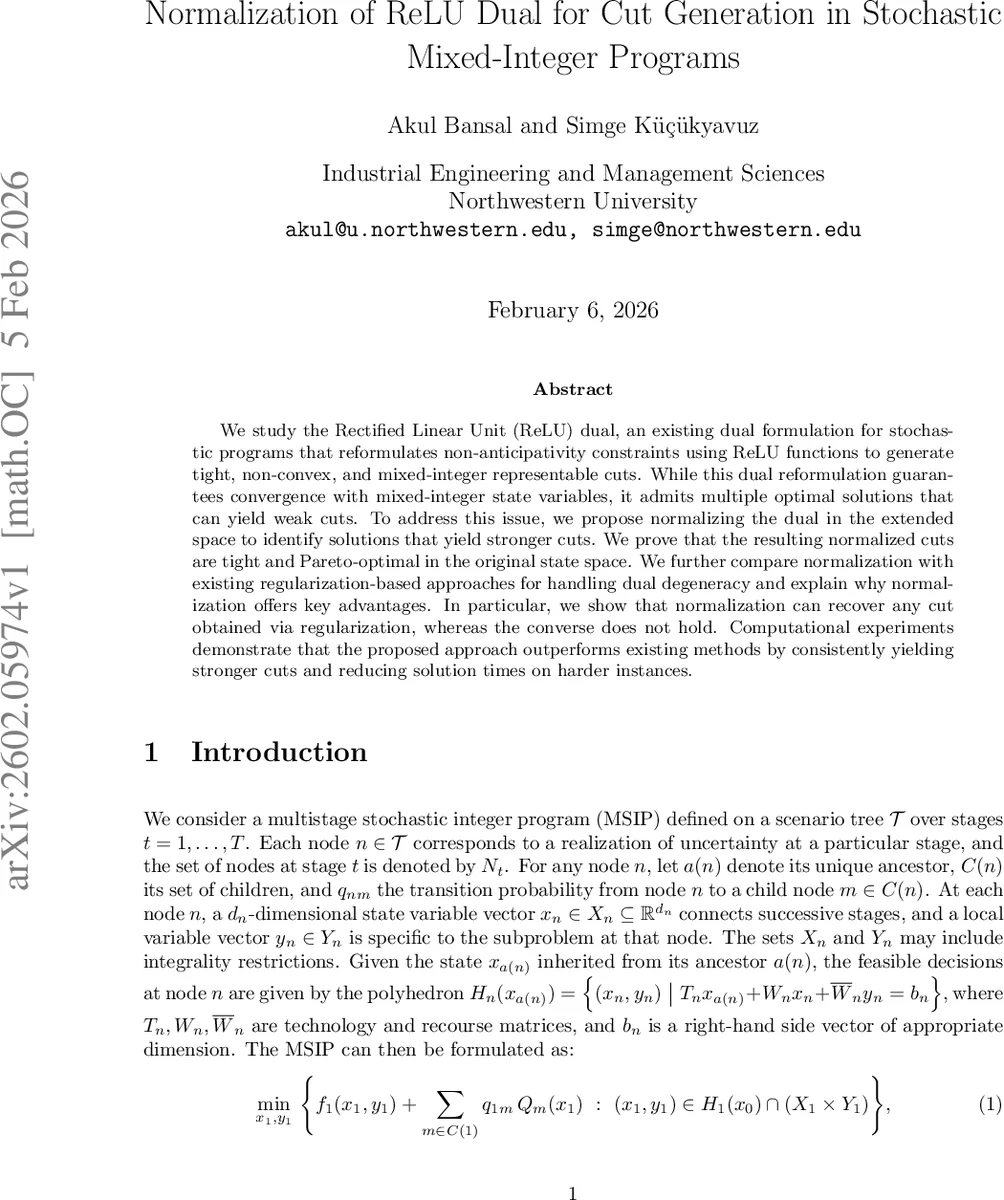 Normalization of ReLU Dual for Cut Generation in Stochastic Mixed-Integer Programs