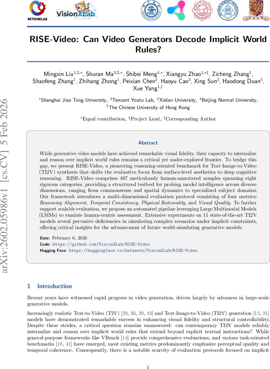 RISE-Video: Can Video Generators Decode Implicit World Rules?