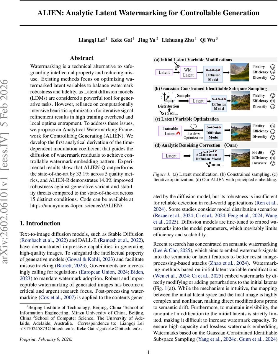 ALIEN: Analytic Latent Watermarking for Controllable Generation