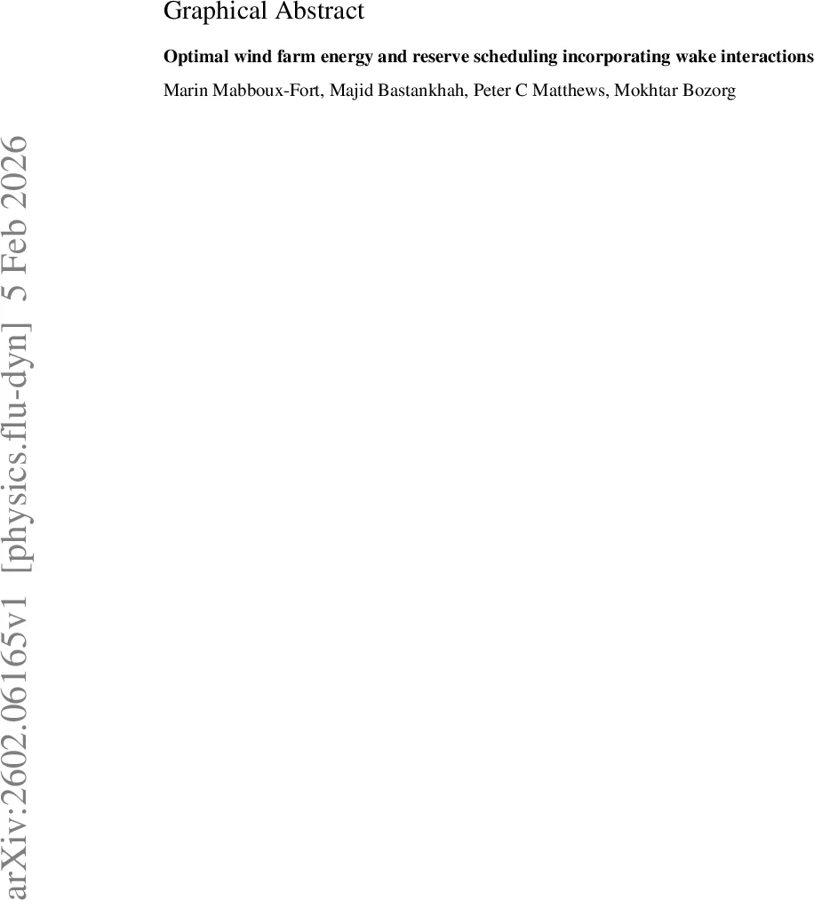 Optimal wind farm energy and reserve scheduling incorporating wake interactions