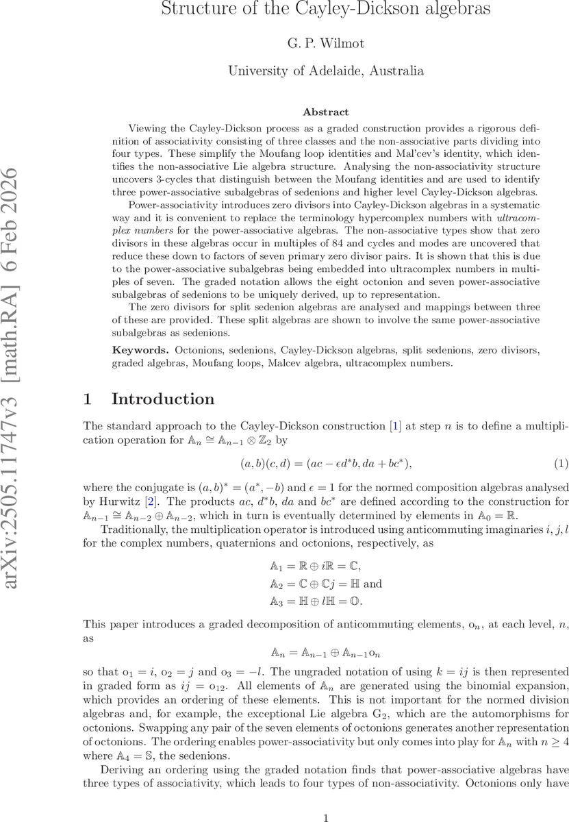 Structure of the Cayley-Dickson algebras