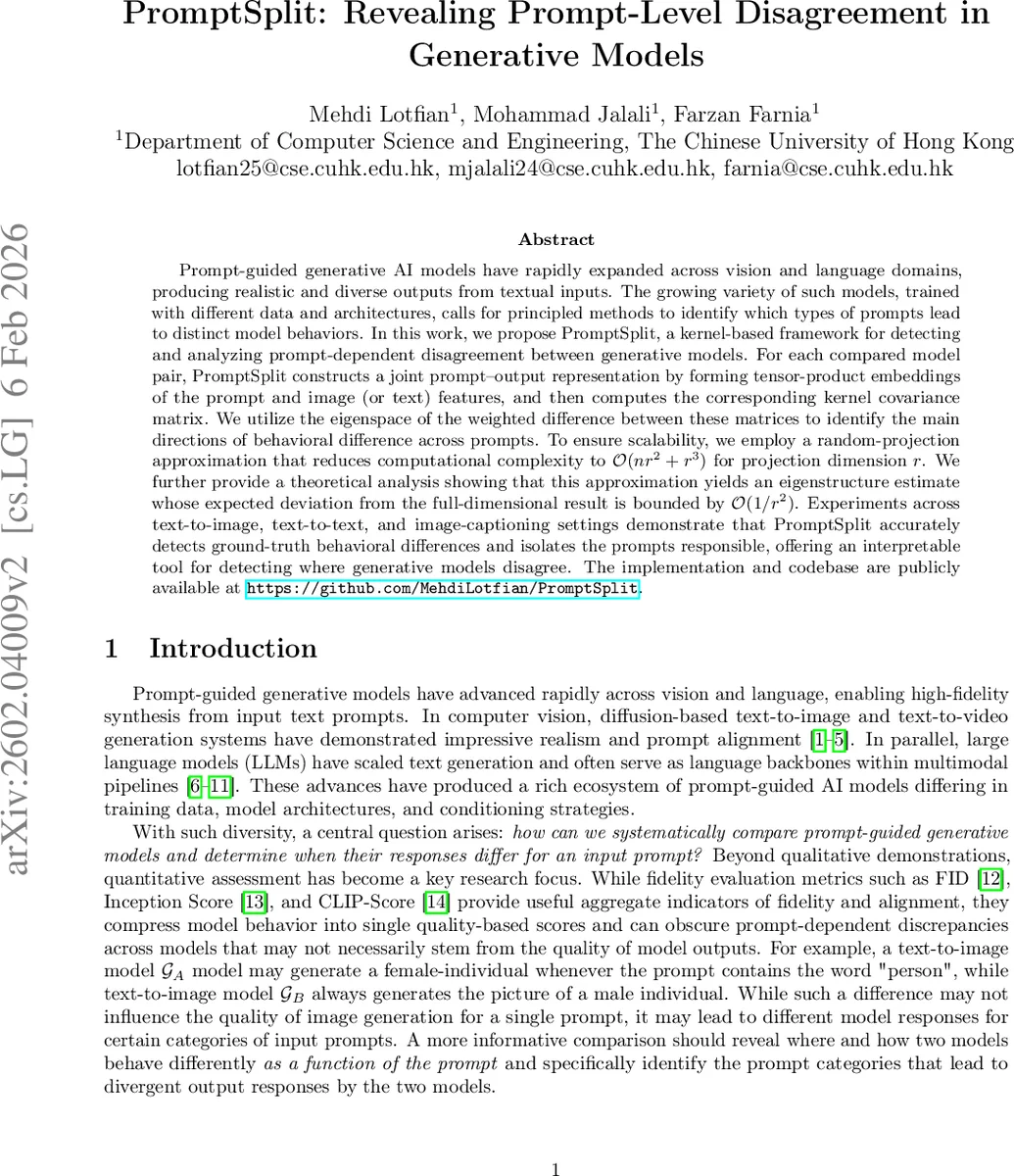PromptSplit: Revealing Prompt-Level Disagreement in Generative Models