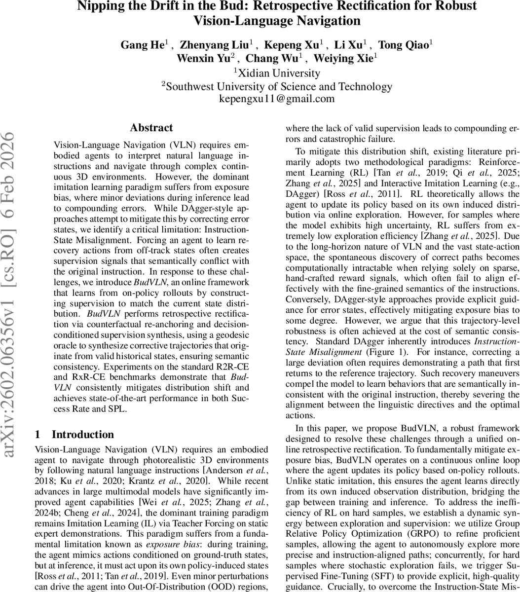 Nipping the Drift in the Bud: Retrospective Rectification for Robust Vision-Language Navigation