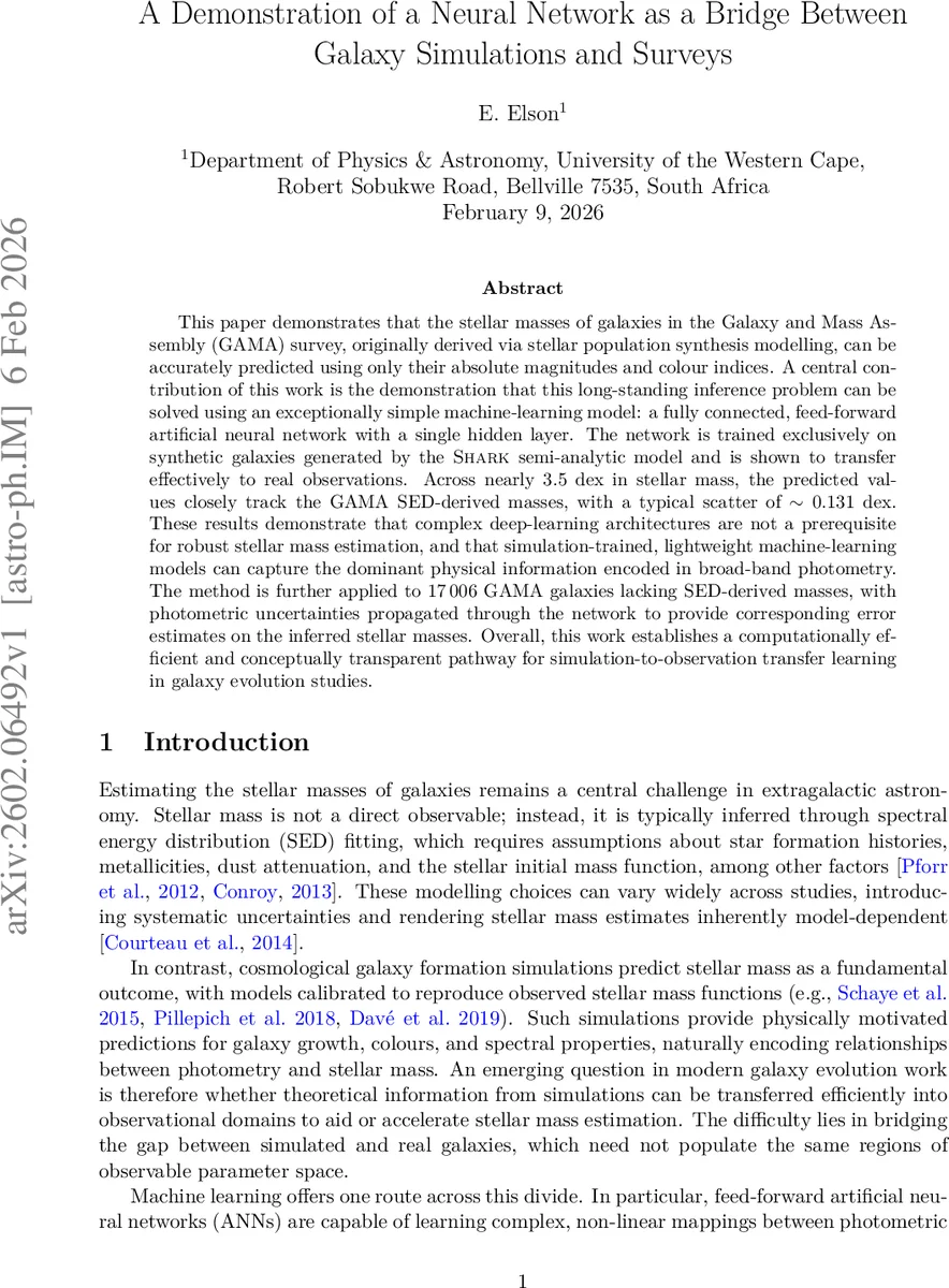 A Demonstration of a Neural Network as a Bridge Between Galaxy Simulations and Surveys