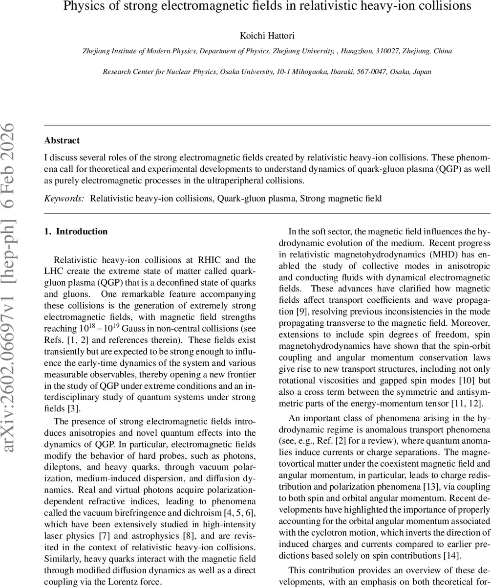 Physics of strong electromagnetic fields in relativistic heavy-ion collisions
