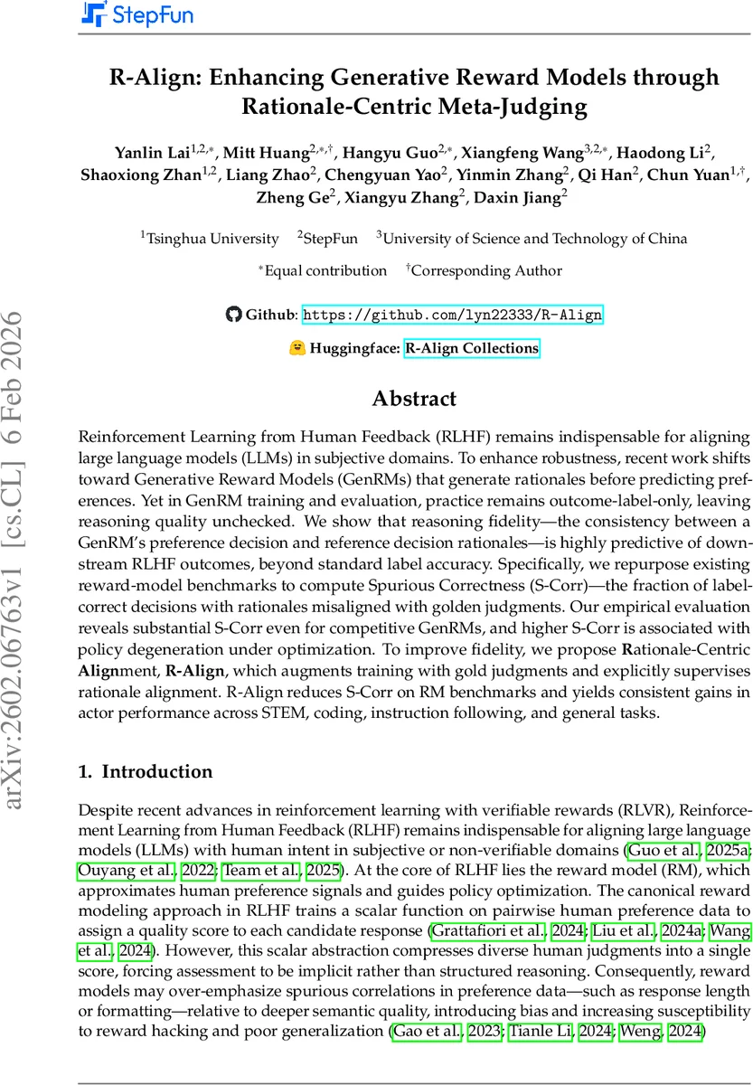 R-Align: Enhancing Generative Reward Models through Rationale-Centric Meta-Judging
