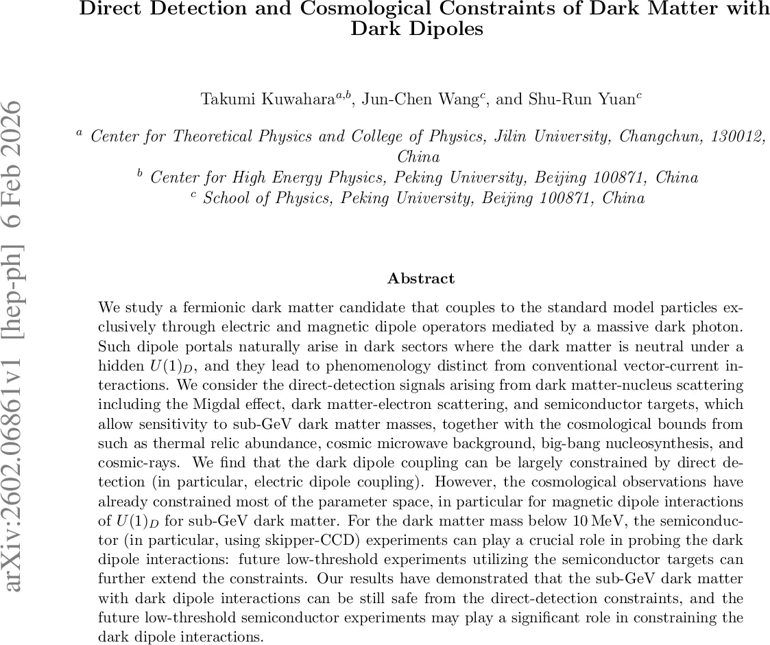 Direct Detection and Cosmological Constraints of Dark Matter with Dark Dipoles