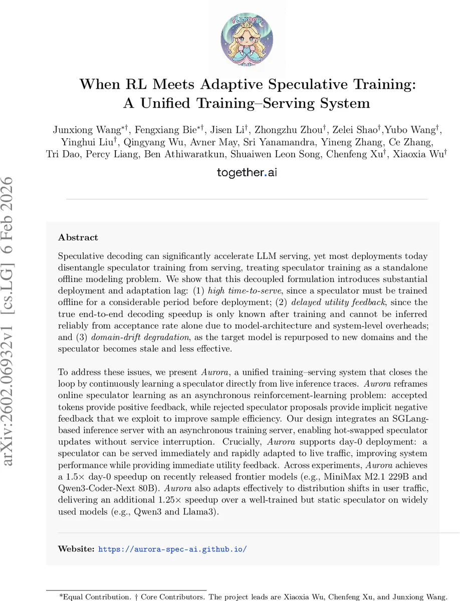 When RL Meets Adaptive Speculative Training: A Unified Training-Serving System