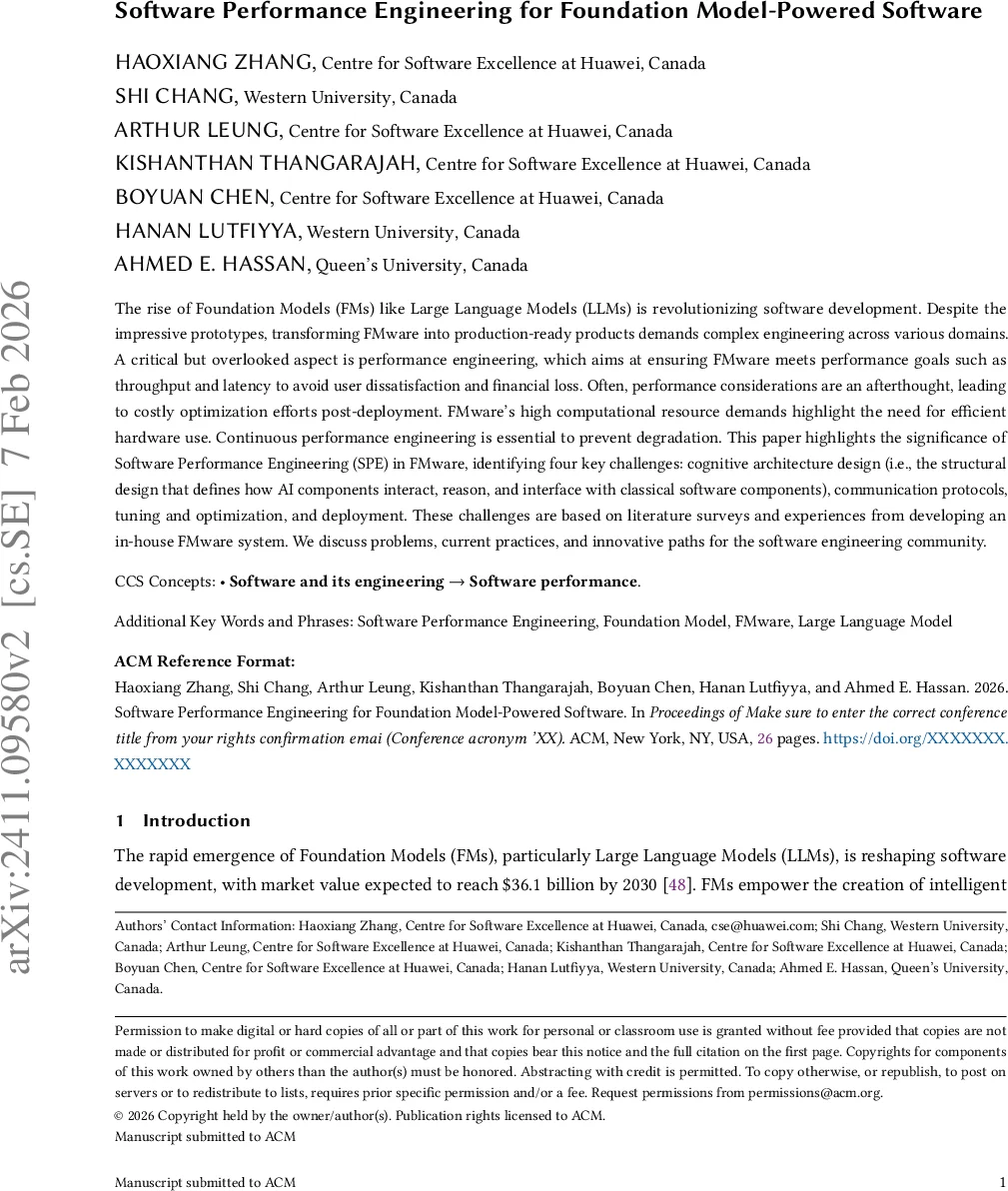 Software Performance Engineering for Foundation Model-Powered Software