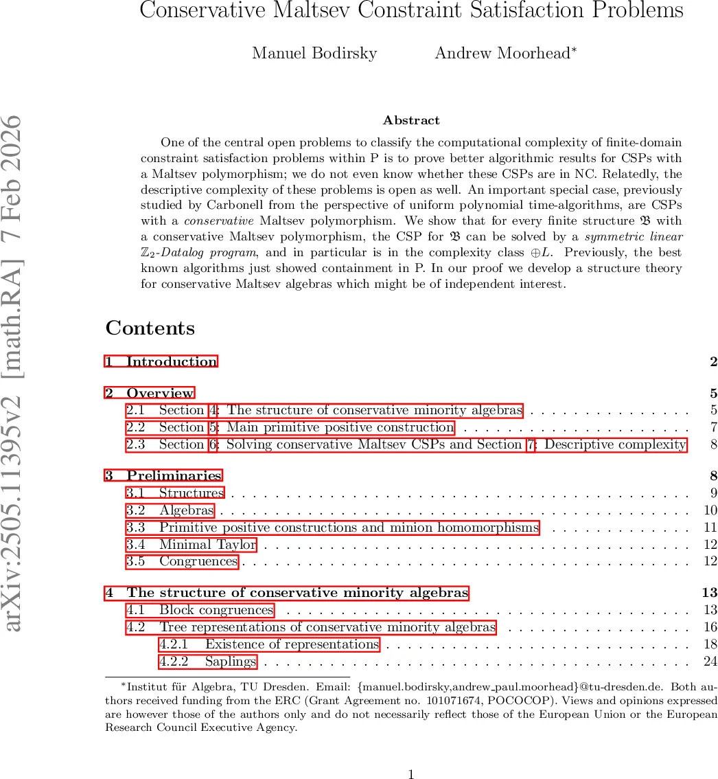 Conservative Maltsev Constraint Satisfaction Problems