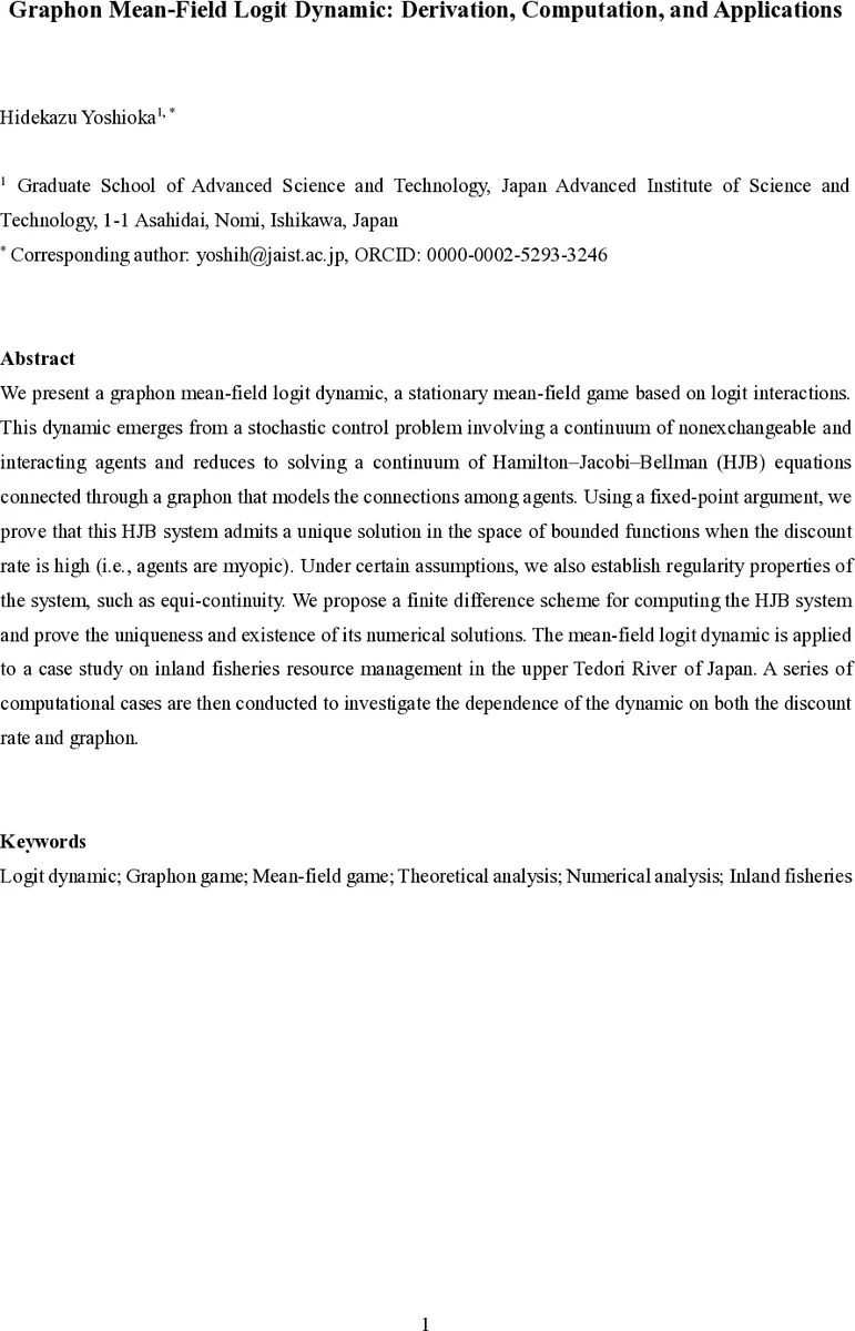 Graphon Mean-Field Logit Dynamic: Derivation, Computation, and Applications