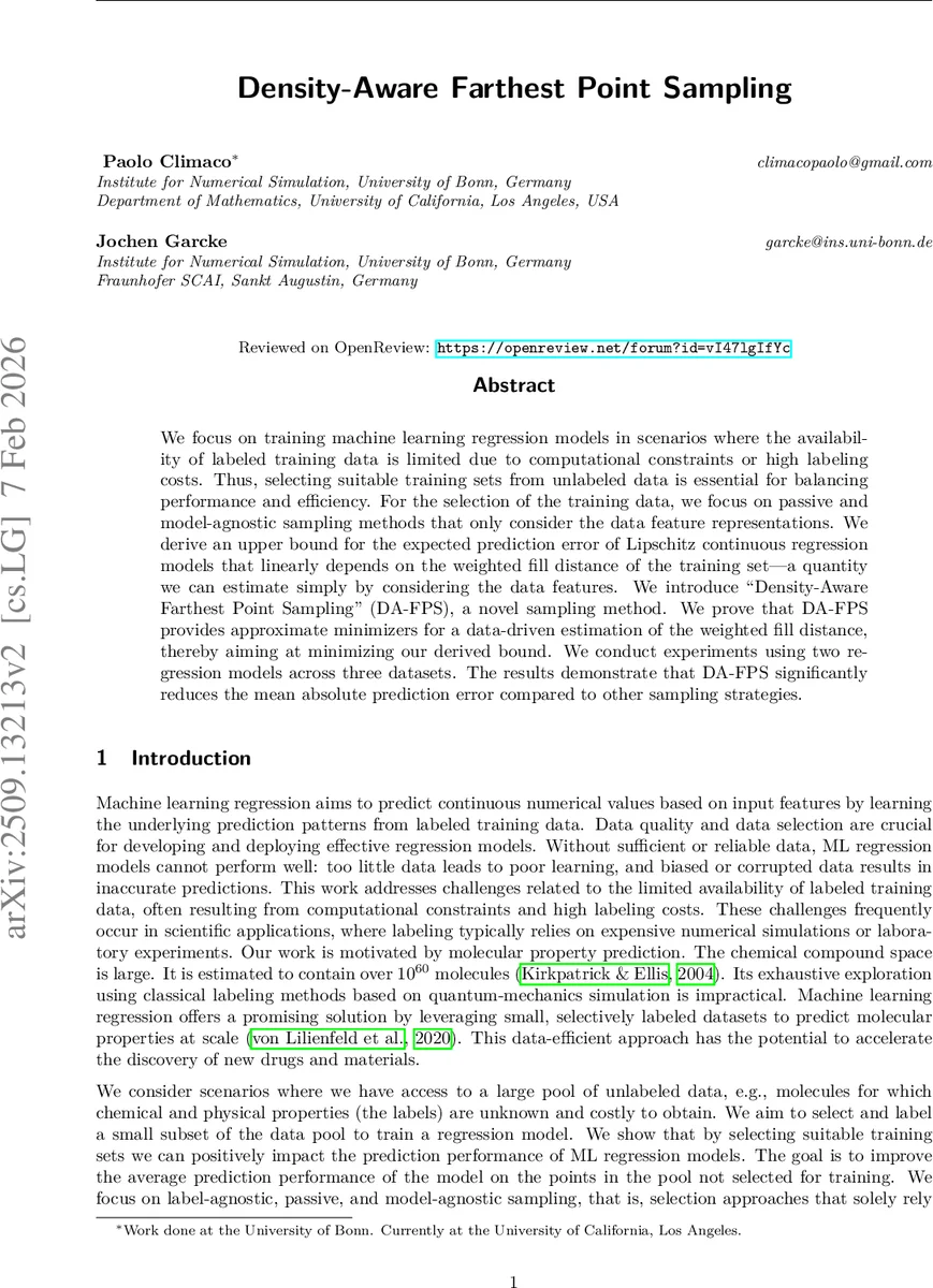 Density-Aware Farthest Point Sampling