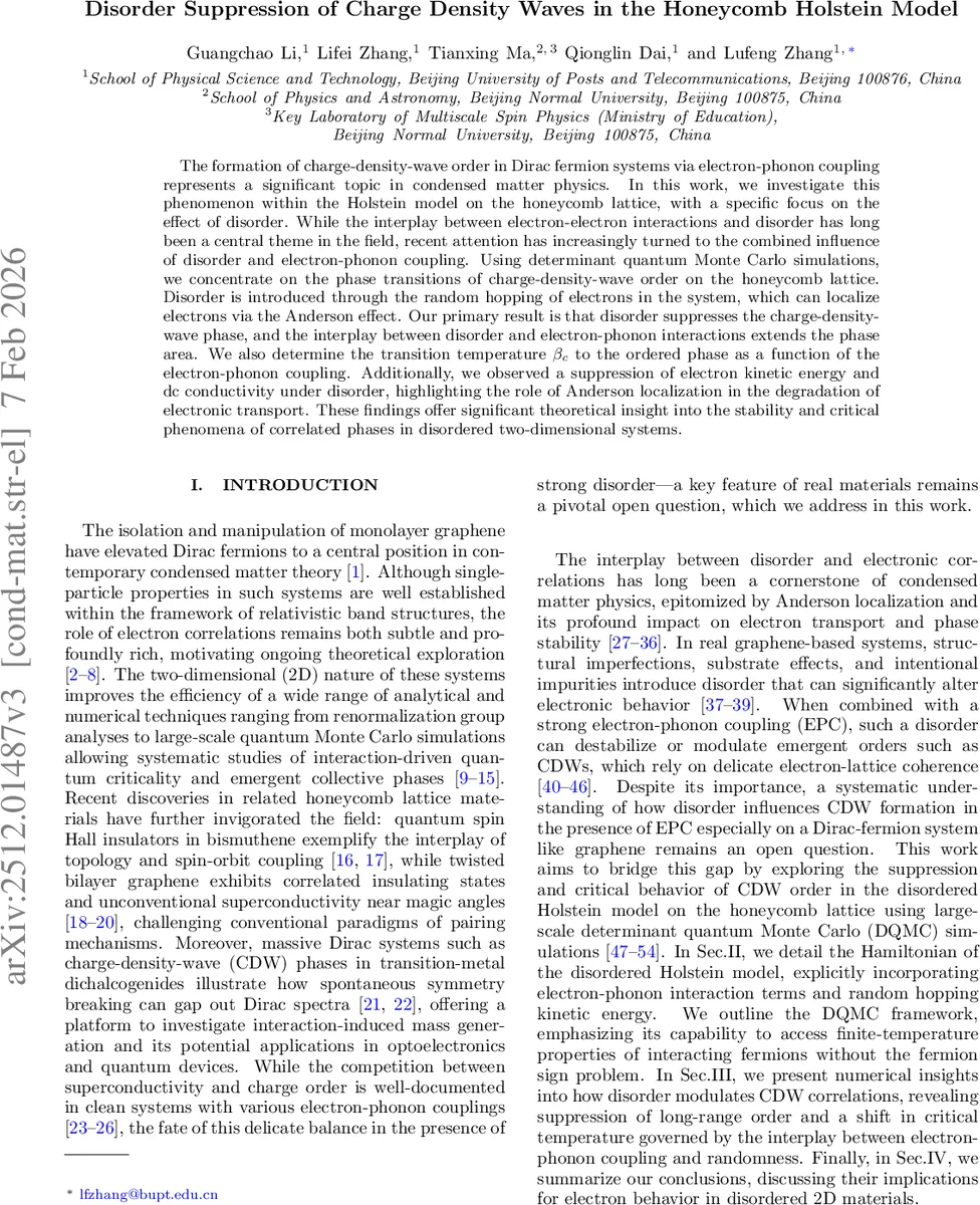 Disorder Suppression of Charge Density Waves in the Honeycomb Holstein Model
