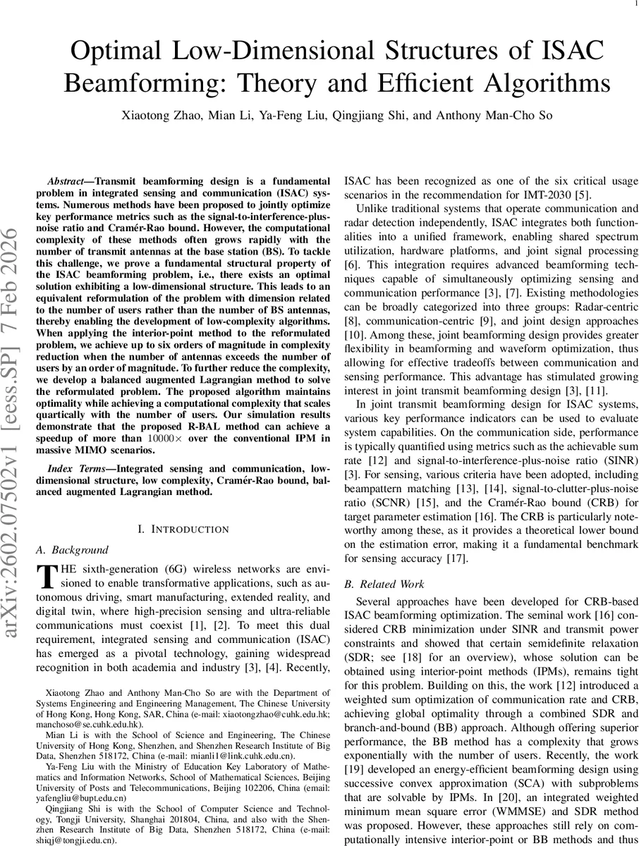 Optimal Low-Dimensional Structures of ISAC Beamforming: Theory and Efficient Algorithms
