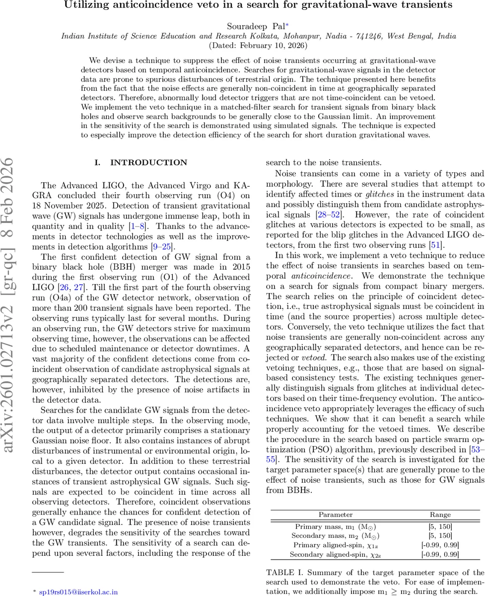 Utilizing anticoincidence veto in a search for gravitational-wave transients