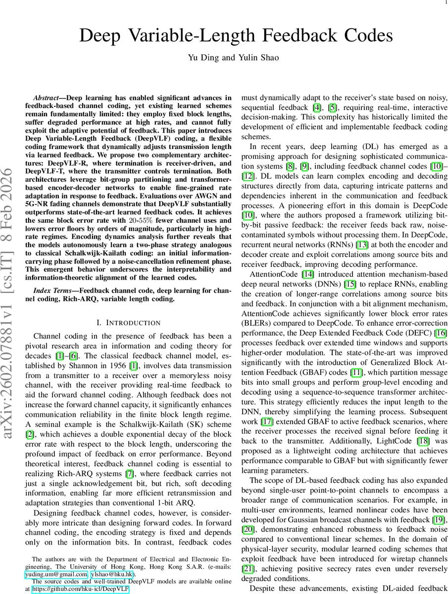 Deep Variable-Length Feedback Codes