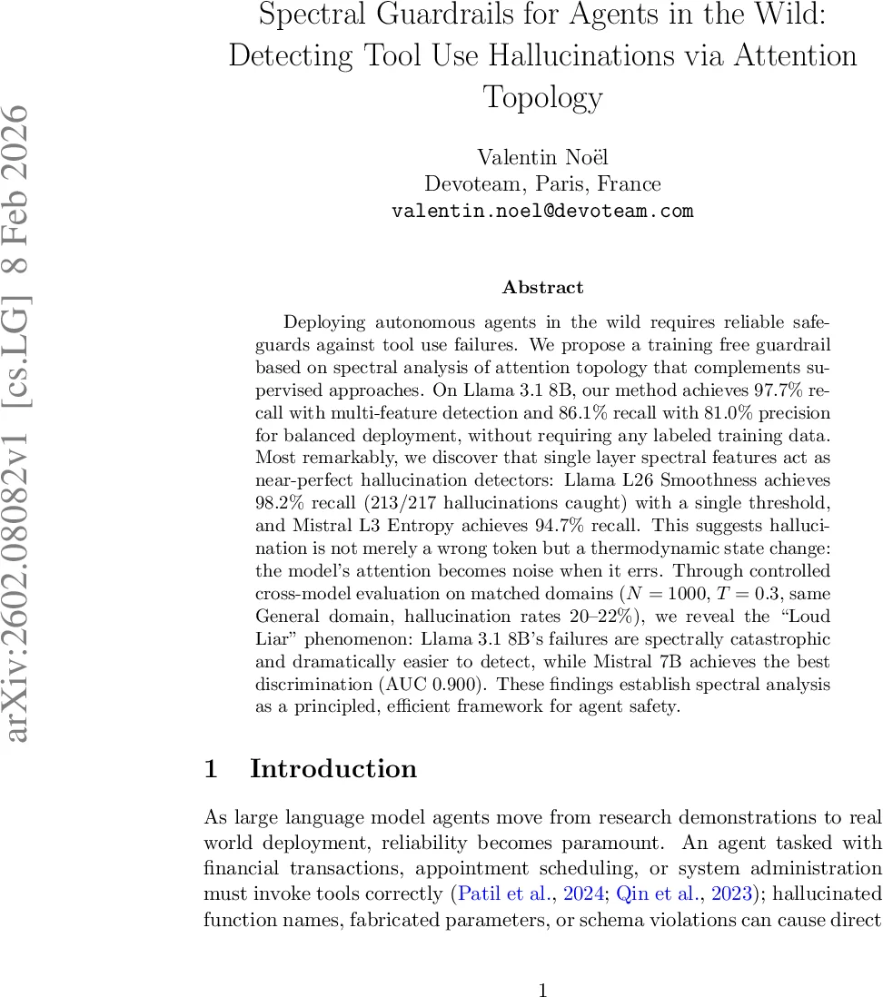 Spectral Guardrails for Agents in the Wild: Detecting Tool Use Hallucinations via Attention Topology