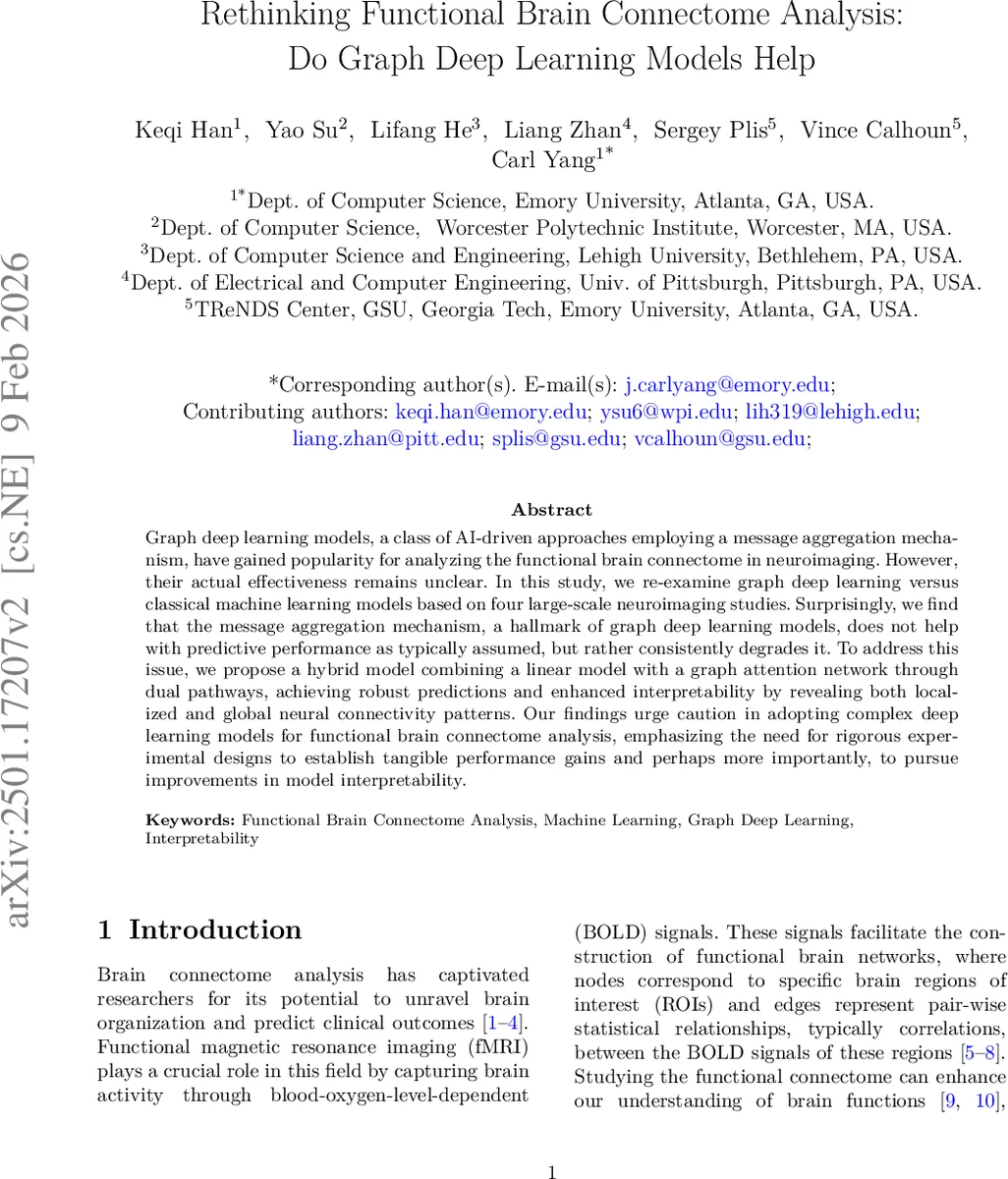 Rethinking Functional Brain Connectome Analysis: Do Graph Deep Learning Models Help