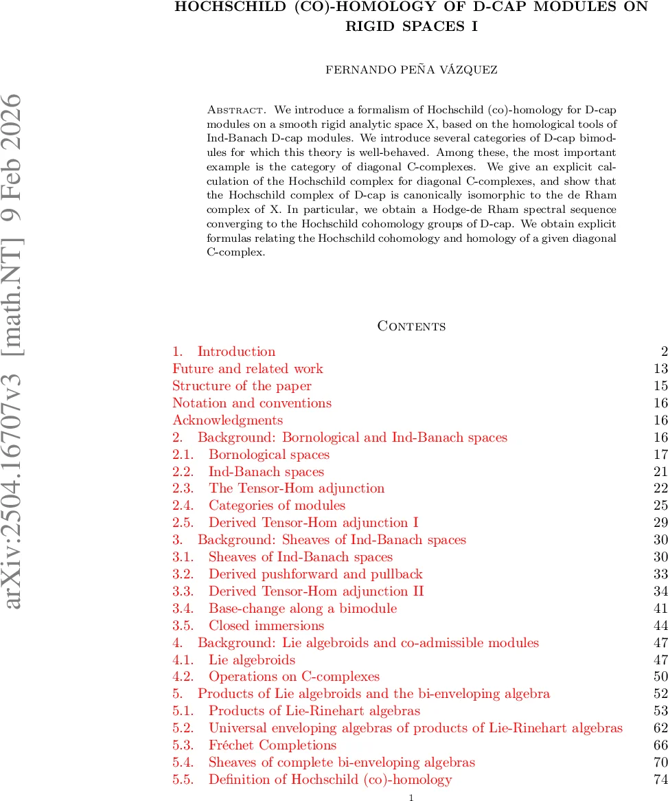 Hochschild (Co)homology of D-modules on rigid analytic spaces I