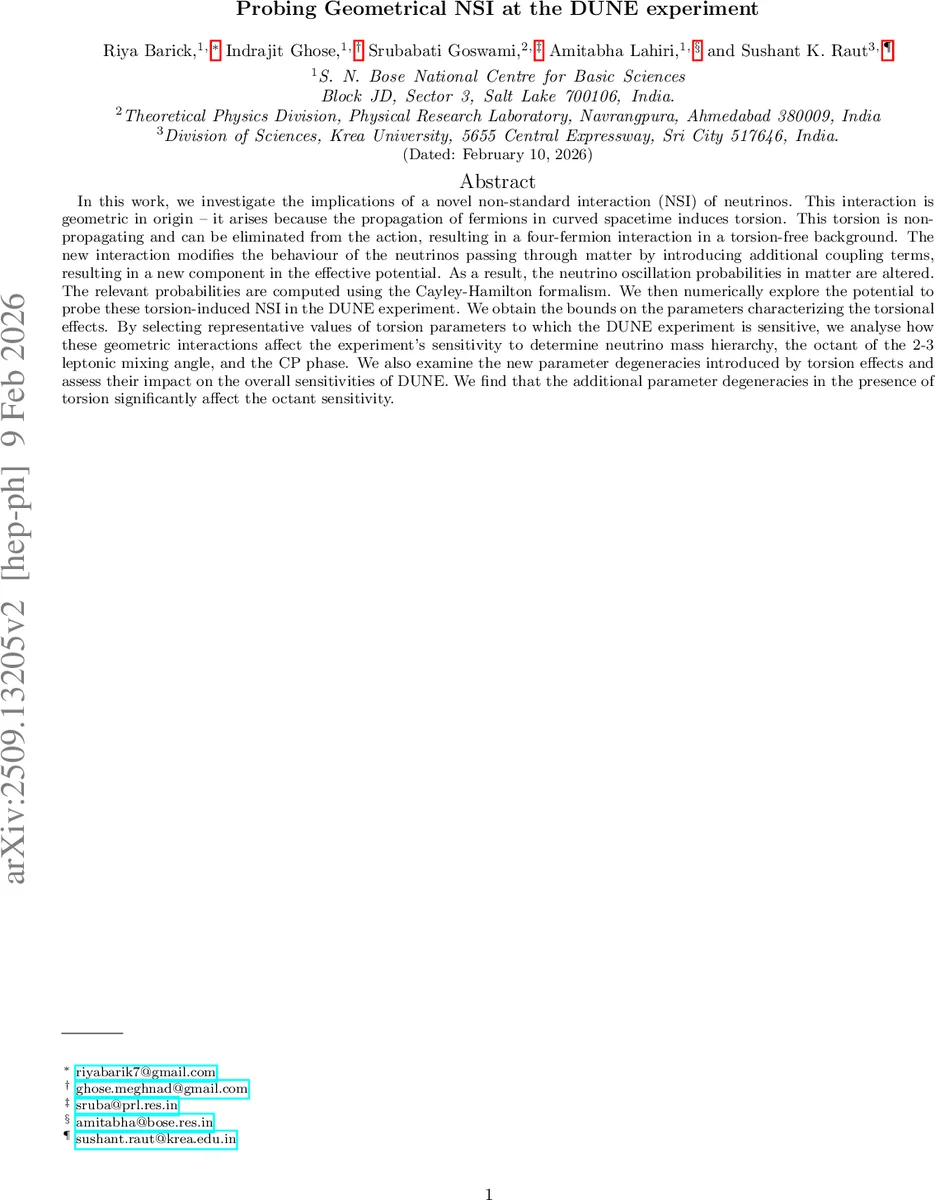 Probing Geometrical NSI at the DUNE experiment