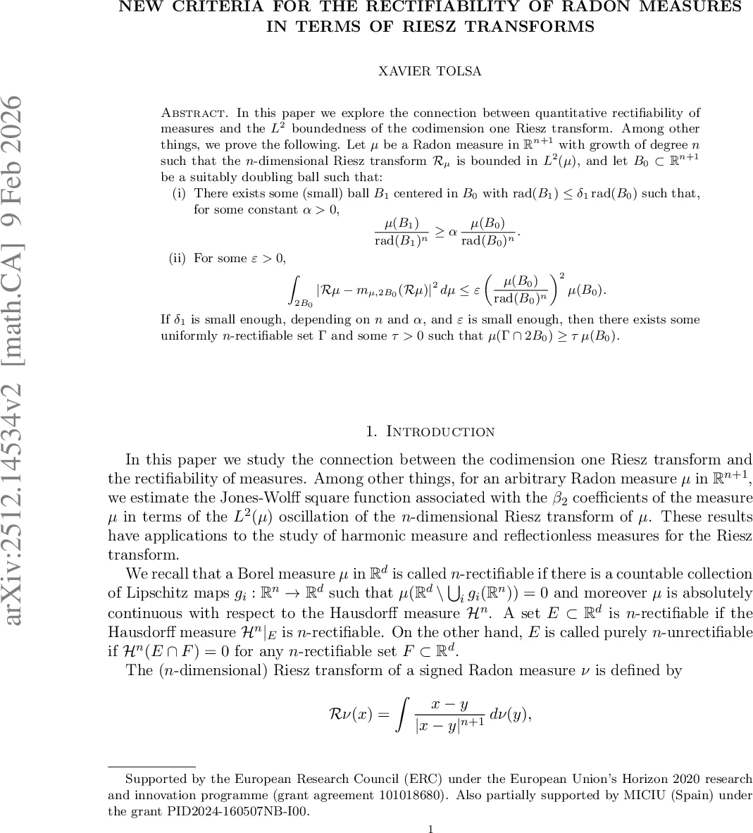 New criteria for the rectifiability of Radon measures in terms of Riesz transforms