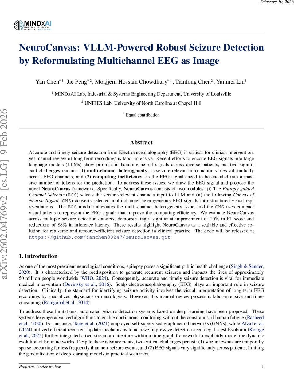 NeuroCanvas: VLLM-Powered Robust Seizure Detection by Reformulating Multichannel EEG as Image