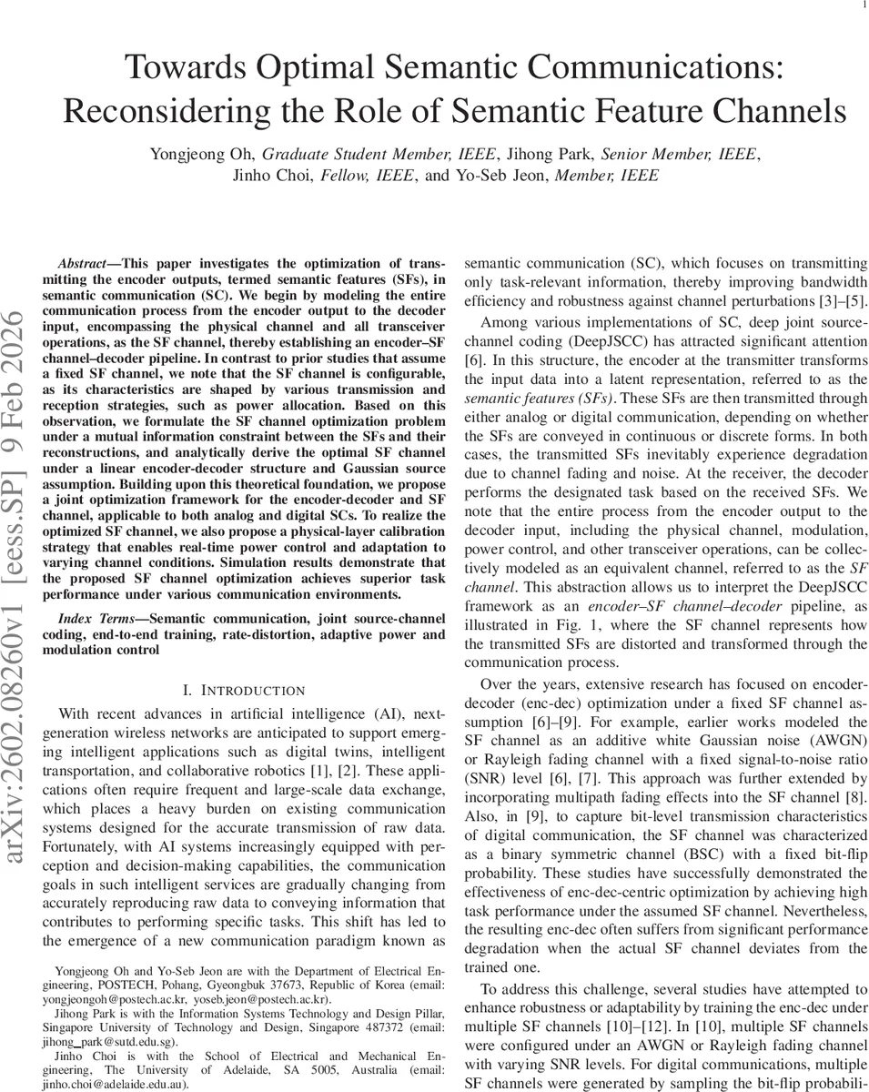 Towards Optimal Semantic Communications: Reconsidering the Role of Semantic Feature Channels