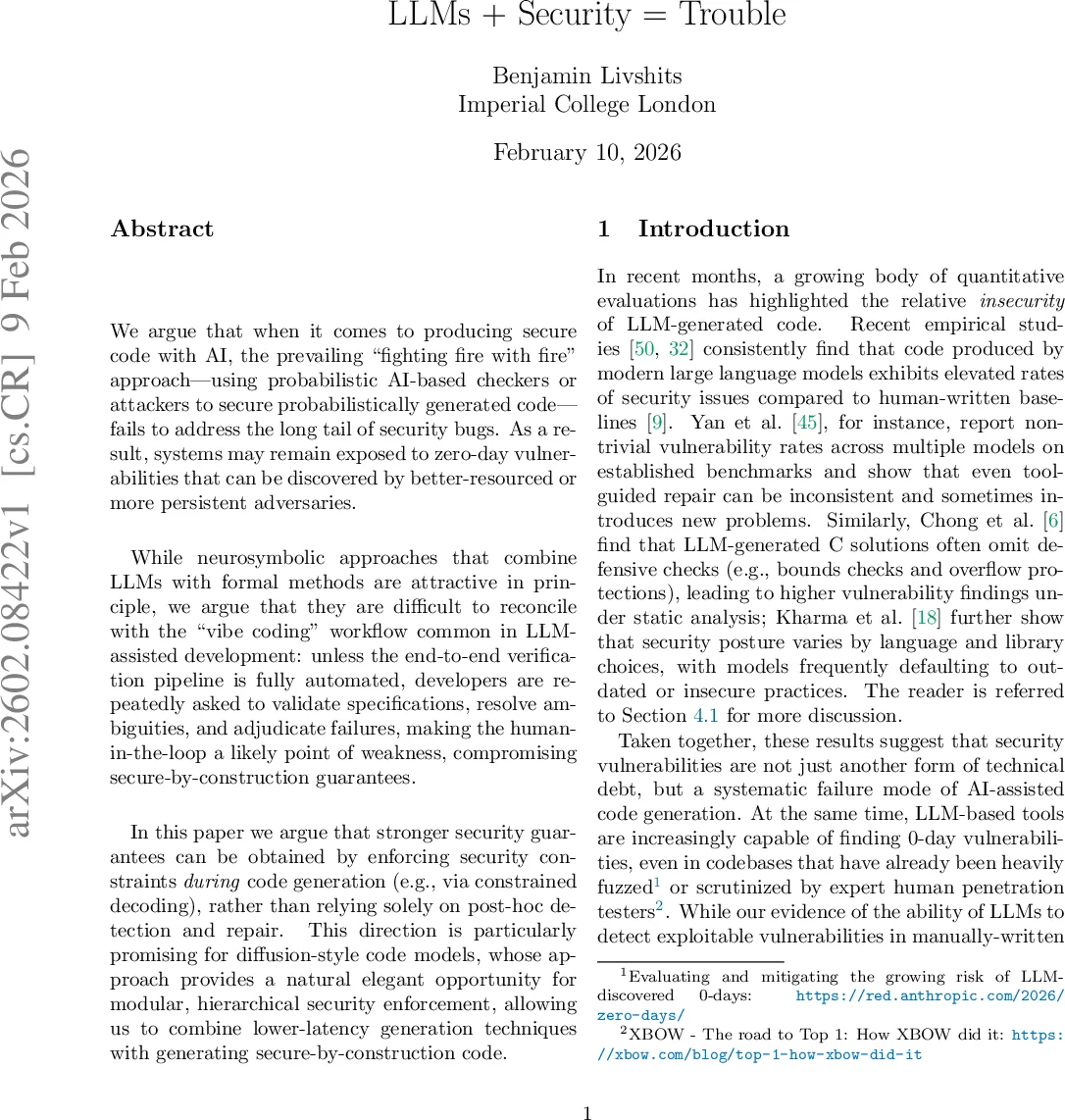 LLMs + Security = Trouble