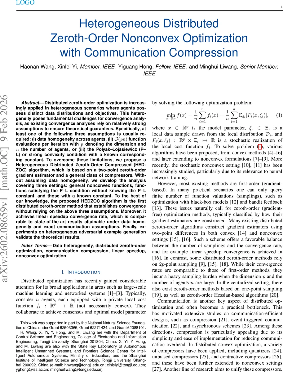 Heterogeneous Distributed Zeroth-Order Nonconvex Optimization with Communication Compression