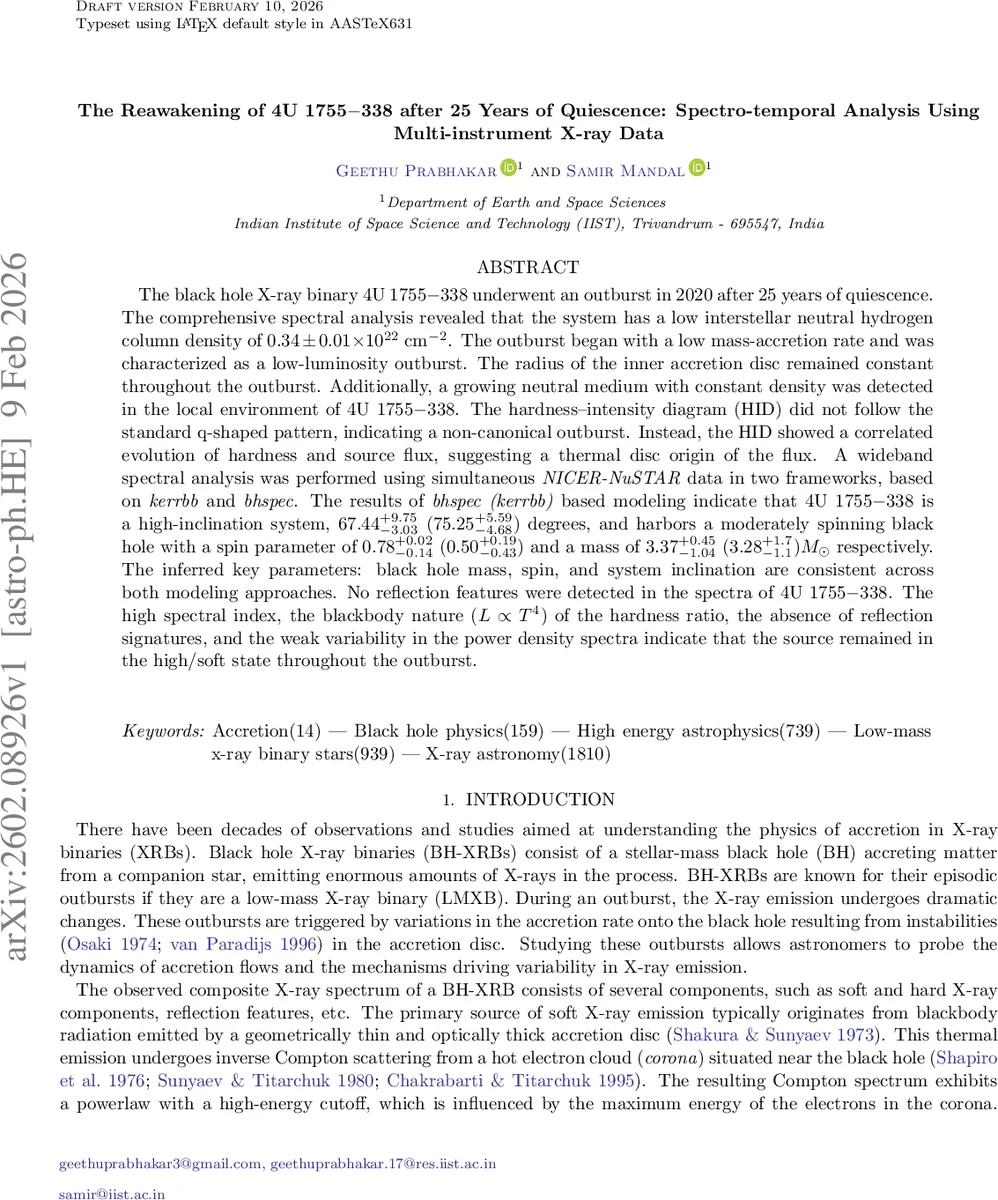The Reawakening of 4U 1755-338 after 25 Years of Quiescence: Spectro-temporal Analysis Using Multi-instrument X-ray Data