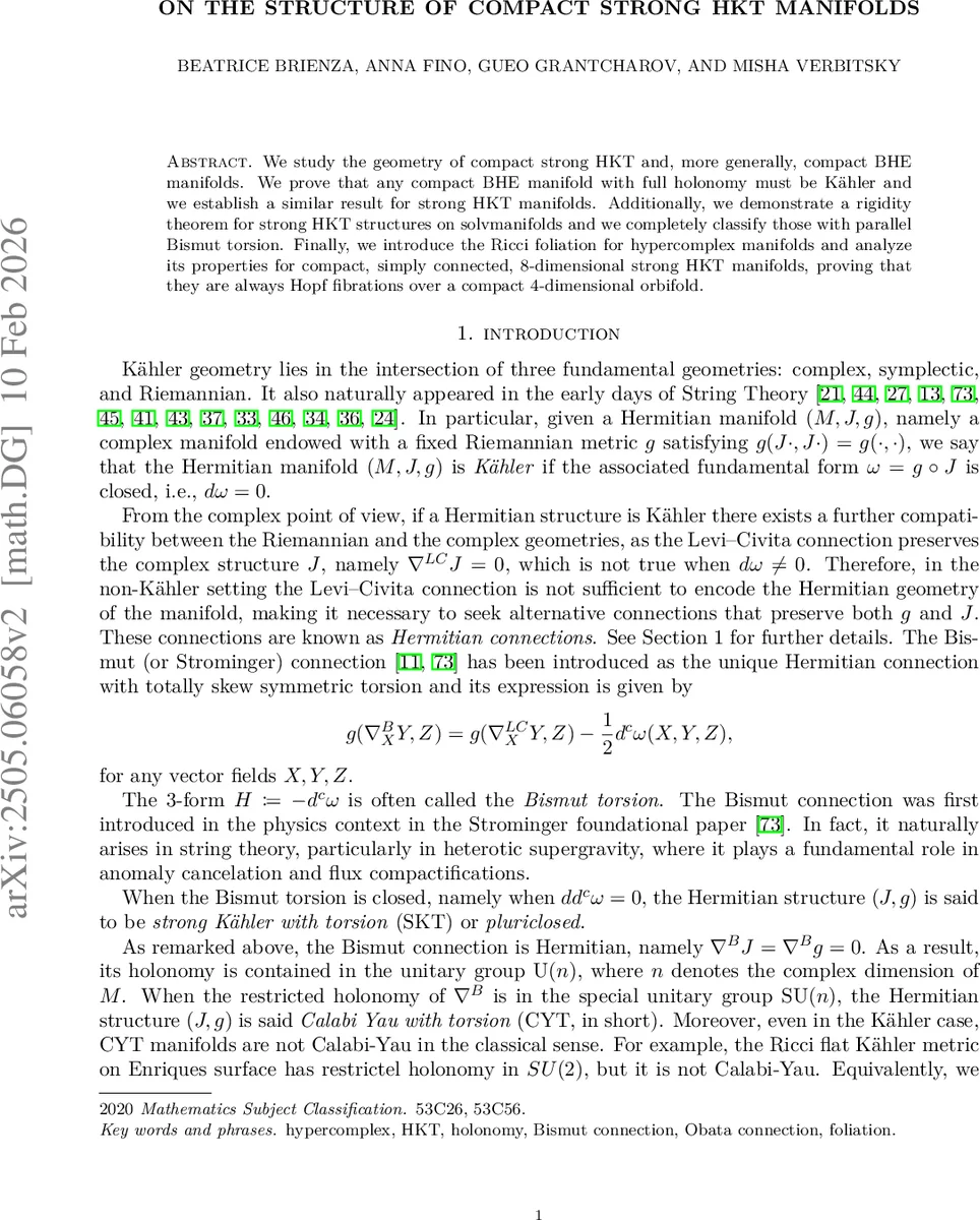 On the structure of compact strong HKT manifolds