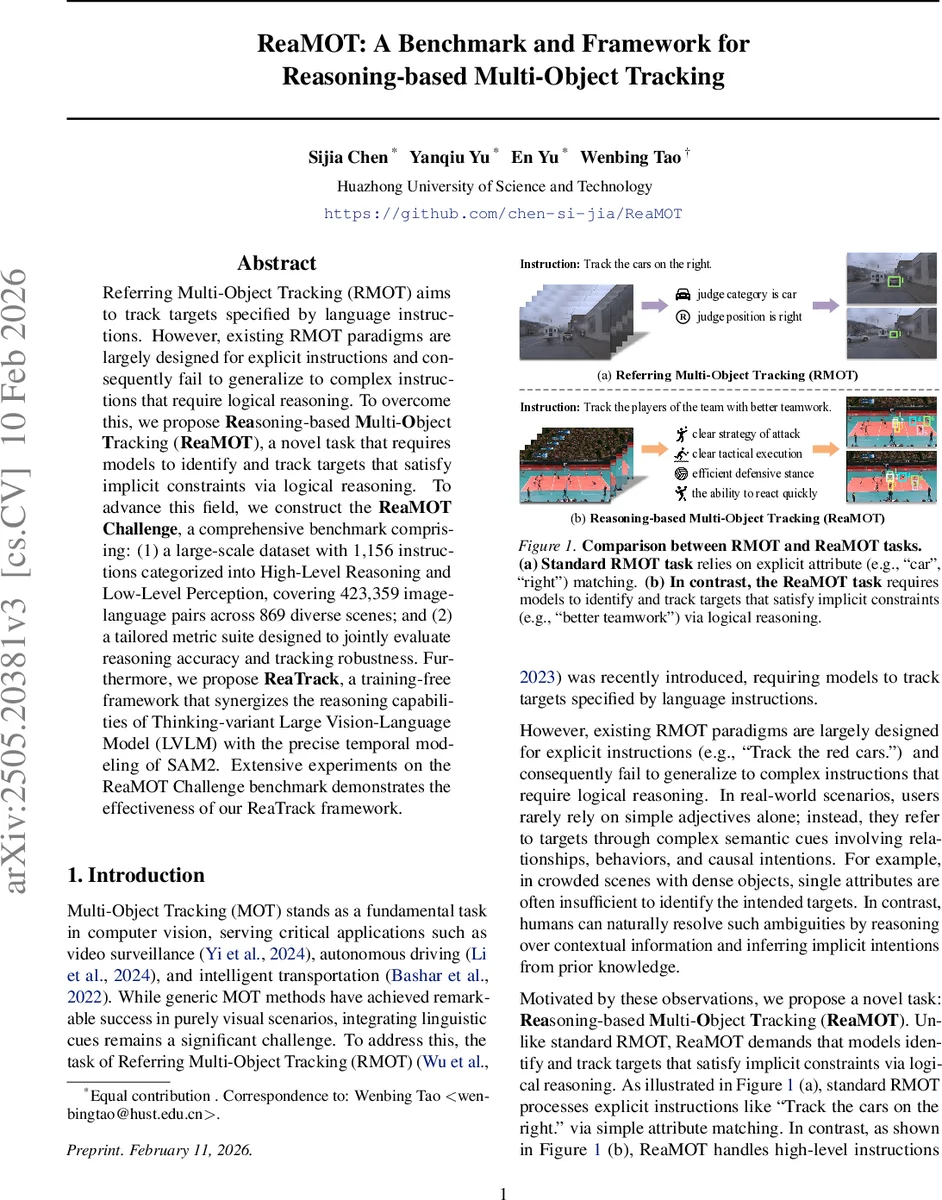 ReaMOT: A Benchmark and Framework for Reasoning-based Multi-Object Tracking