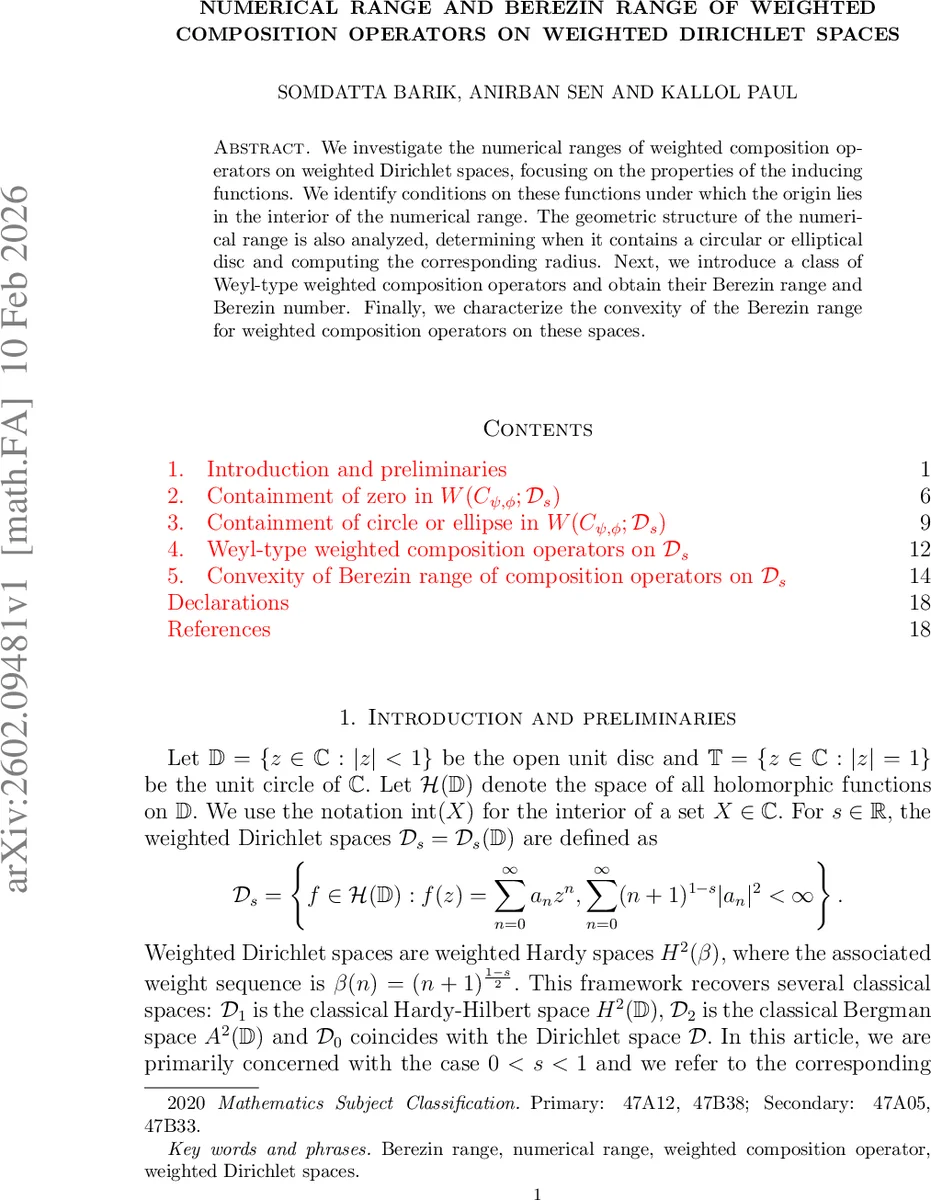 Numerical range and Berezin range of weighted composition operators on weighted Dirichlet spaces