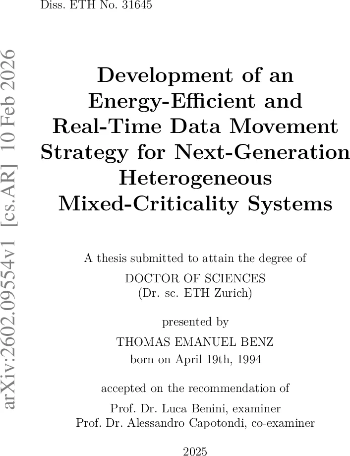 Development of an Energy-Efficient and Real-Time Data Movement Strategy for Next-Generation Heterogeneous Mixed-Criticality Systems