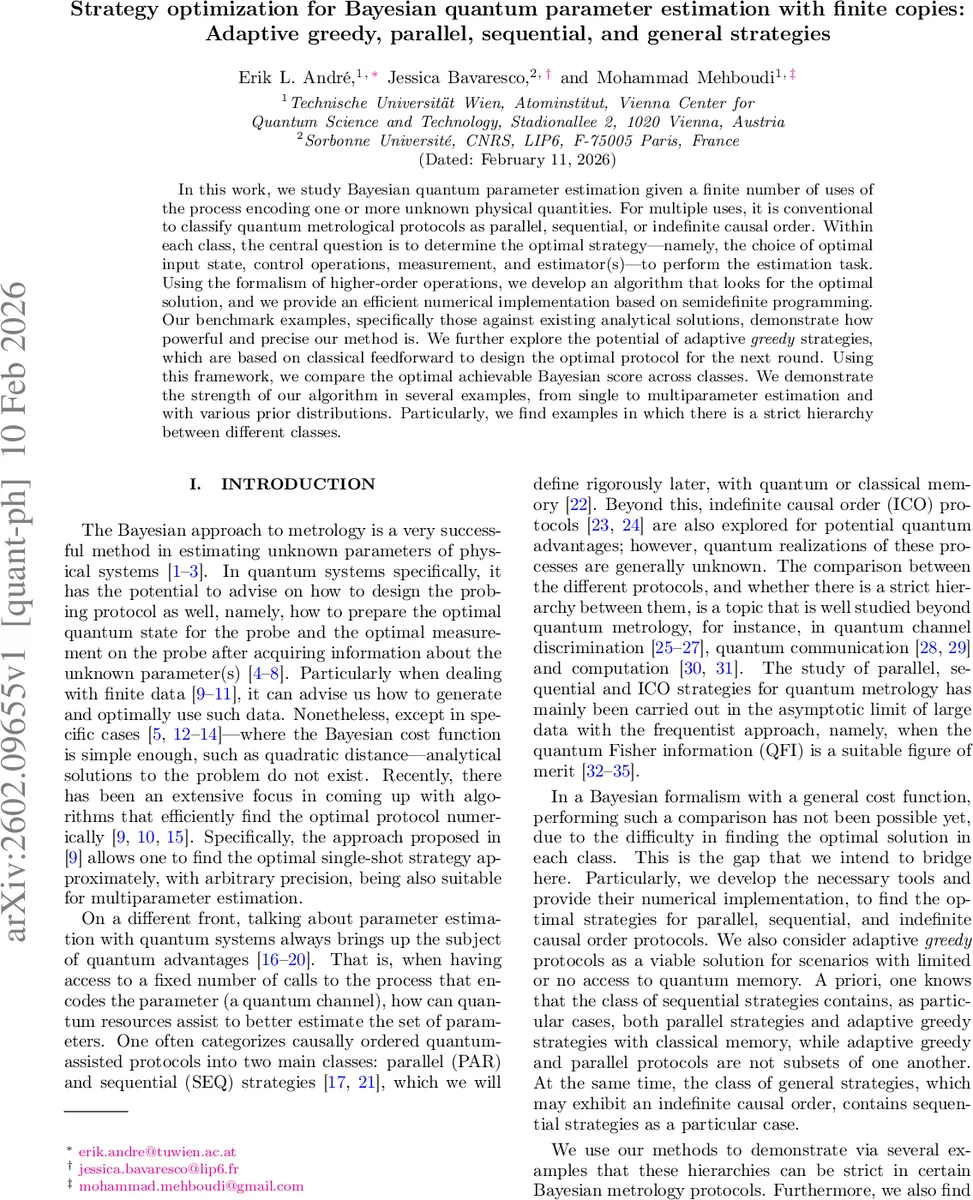 Strategy optimization for Bayesian quantum parameter estimation with finite copies: Adaptive greedy, parallel, sequential, and general strategies