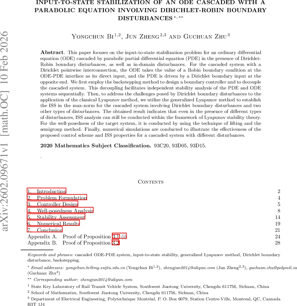 Input-to-state stabilization of an ODE cascaded with a parabolic equation involving Dirichlet-Robin boundary disturbances