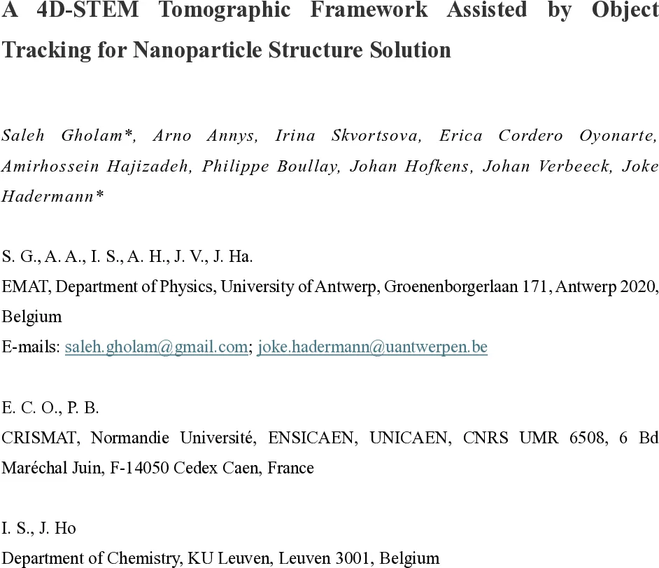 A 4D-STEM Tomographic Framework Assisted by Object Tracking for Nanoparticle Structure Solution