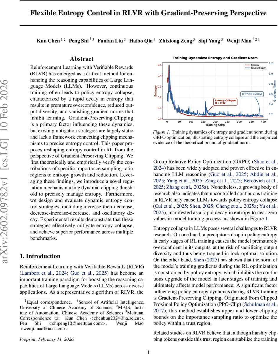 Flexible Entropy Control in RLVR with Gradient-Preserving Perspective