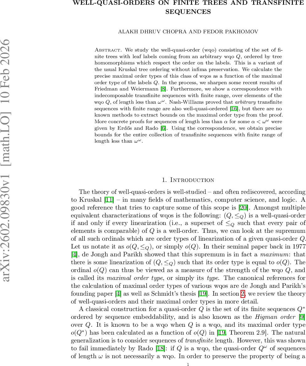Well-quasi-orders on finite trees and transfinite sequences