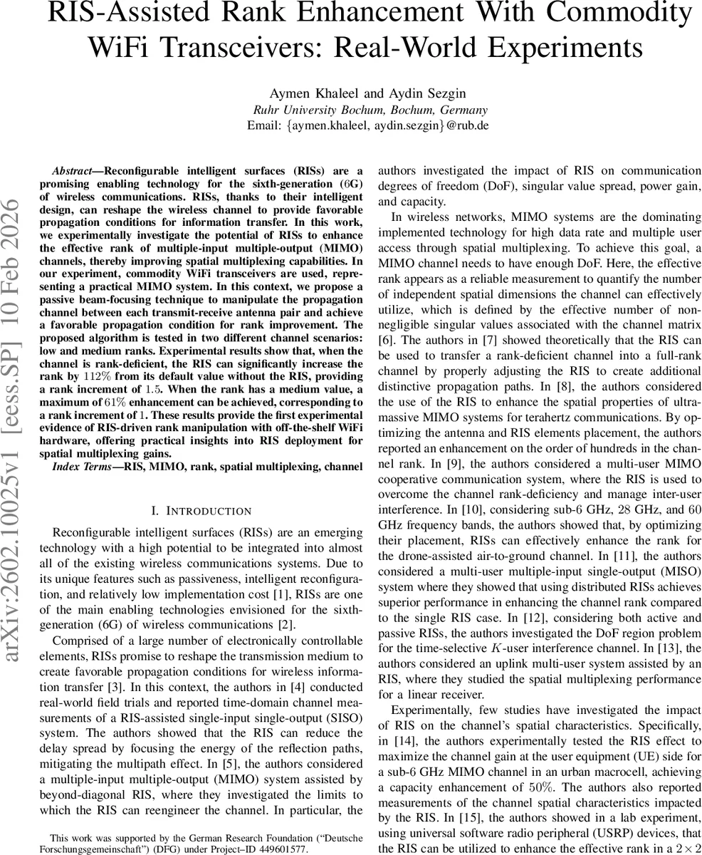 RIS-Assisted Rank Enhancement With Commodity WiFi Transceivers: Real-World Experiments