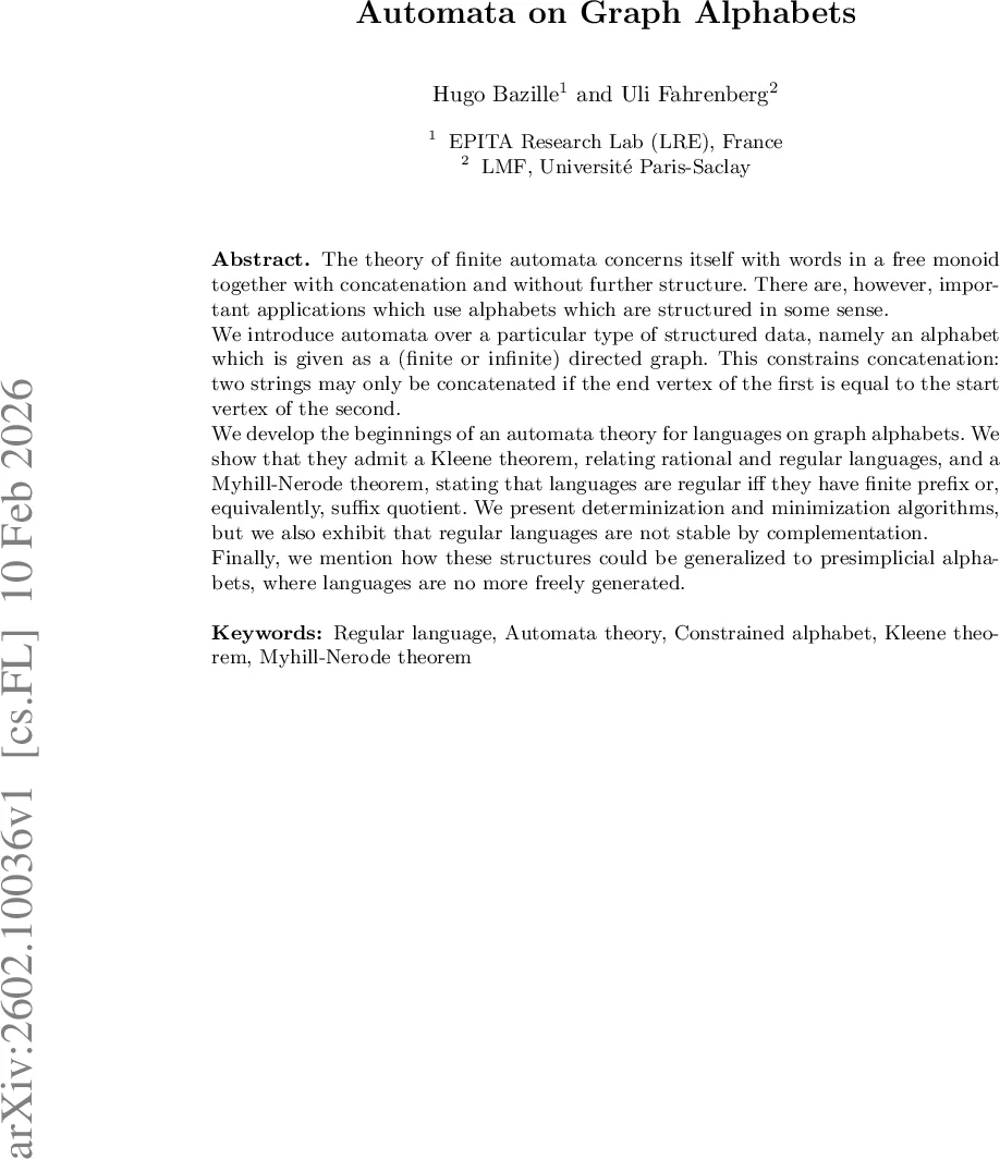 Automata on Graph Alphabets