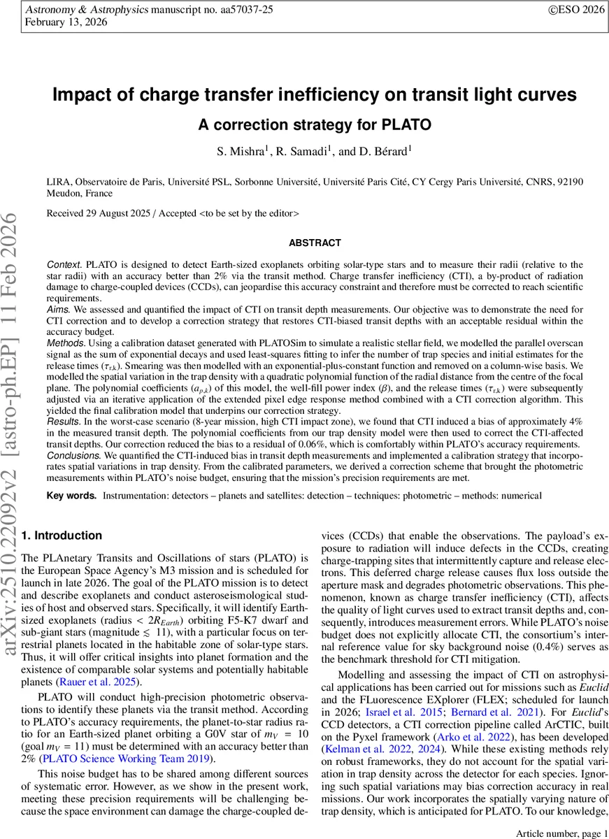 Impact of Charge Transfer Inefficiency on transit light-curves: A correction strategy for PLATO
